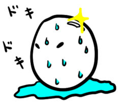 A shining boiled egg sticker #5509777