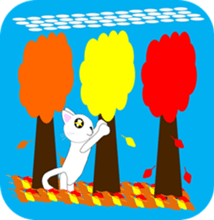 Four cats and rats of cute stamp sticker #5514342