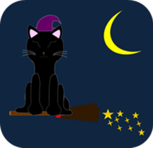 Four cats and rats of cute stamp sticker #5514345