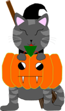 Four cats and rats of cute stamp sticker #5514346