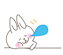 White cute Rabbit sticker #5514755