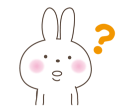 White cute Rabbit sticker #5514756