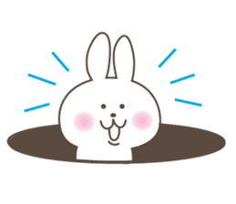 White cute Rabbit sticker #5514759