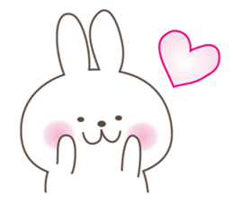 White cute Rabbit sticker #5514763