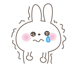 White cute Rabbit sticker #5514765