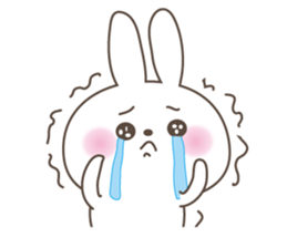 White cute Rabbit sticker #5514766