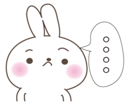 White cute Rabbit sticker #5514767