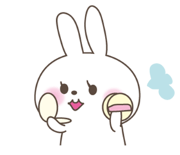 White cute Rabbit sticker #5514769