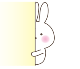 White cute Rabbit sticker #5514772