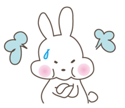 White cute Rabbit sticker #5514775