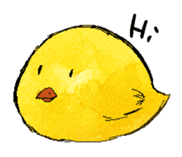 A chick with the round shape. sticker #5515468