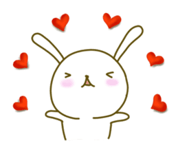 Rabbit of care, support, caring sticker. sticker #5515858