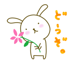 Rabbit of care, support, caring sticker. sticker #5515859