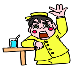 A ventriloquist's dummy. sticker #5515998