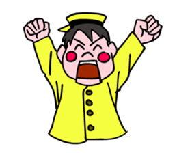 A ventriloquist's dummy. sticker #5516001