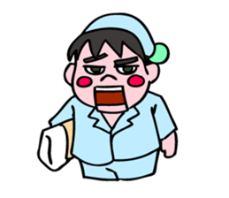 A ventriloquist's dummy. sticker #5516011