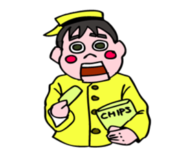 A ventriloquist's dummy. sticker #5516016