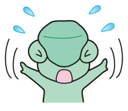 Cute chameleon "Lovely" sticker #5516993