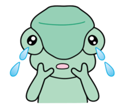 Cute chameleon "Lovely" sticker #5516994