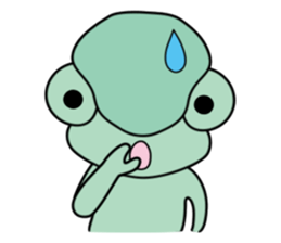 Cute chameleon "Lovely" sticker #5516996