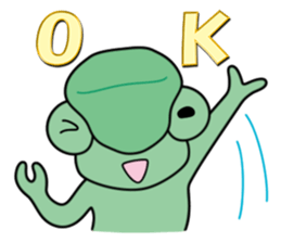 Cute chameleon "Lovely" sticker #5516998