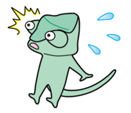 Cute chameleon "Lovely" sticker #5517013