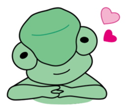 Cute chameleon "Lovely" sticker #5517020