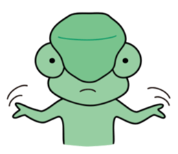 Cute chameleon "Lovely" sticker #5517025