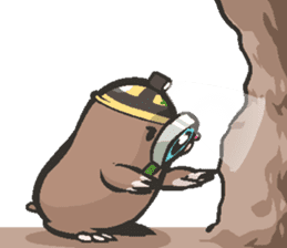 Horio the carefree mole, 21 years old sticker #5519355