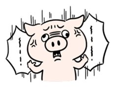 Gloomy pig. sticker #5520283