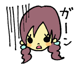 Fashionable girl stamp sticker #5520498