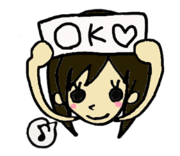 Fashionable girl stamp sticker #5520506