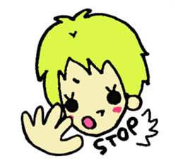 Fashionable girl stamp sticker #5520509