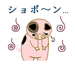 fine yoshi boy of a mini pig. sticker #5520709
