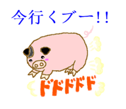 fine yoshi boy of a mini pig. sticker #5520721