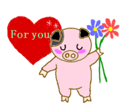 fine yoshi boy of a mini pig. sticker #5520729