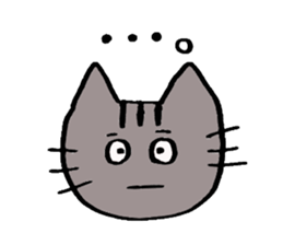 A cat speaks almost 2~3 letters. sticker #5520732