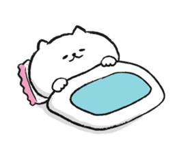 Marshmallow Cat - Mocchiri Neko - sticker #5522007