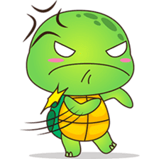 Pura, the funny turtle, version 4 sticker #5523409