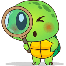 Pura, the funny turtle, version 4 sticker #5523412