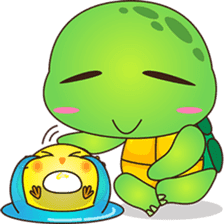 Pura, the funny turtle, version 4 sticker #5523417