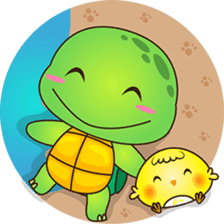 Pura, the funny turtle, version 4 sticker #5523433