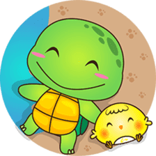 Pura, the funny turtle, version 4 sticker #5523433