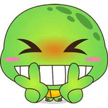 Pura, the funny turtle, version 4 sticker #5523434