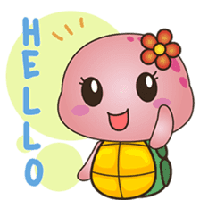 Pika, the pink turtle 2 sticker #5523476