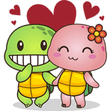 Pika, the pink turtle 2 sticker #5523477