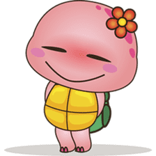 Pika, the pink turtle 2 sticker #5523486