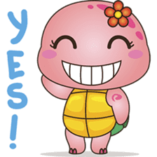 Pika, the pink turtle 2 sticker #5523489