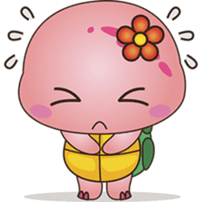 Pika, the pink turtle 2 sticker #5523496