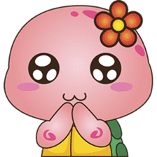 Pika, the pink turtle 2 sticker #5523505